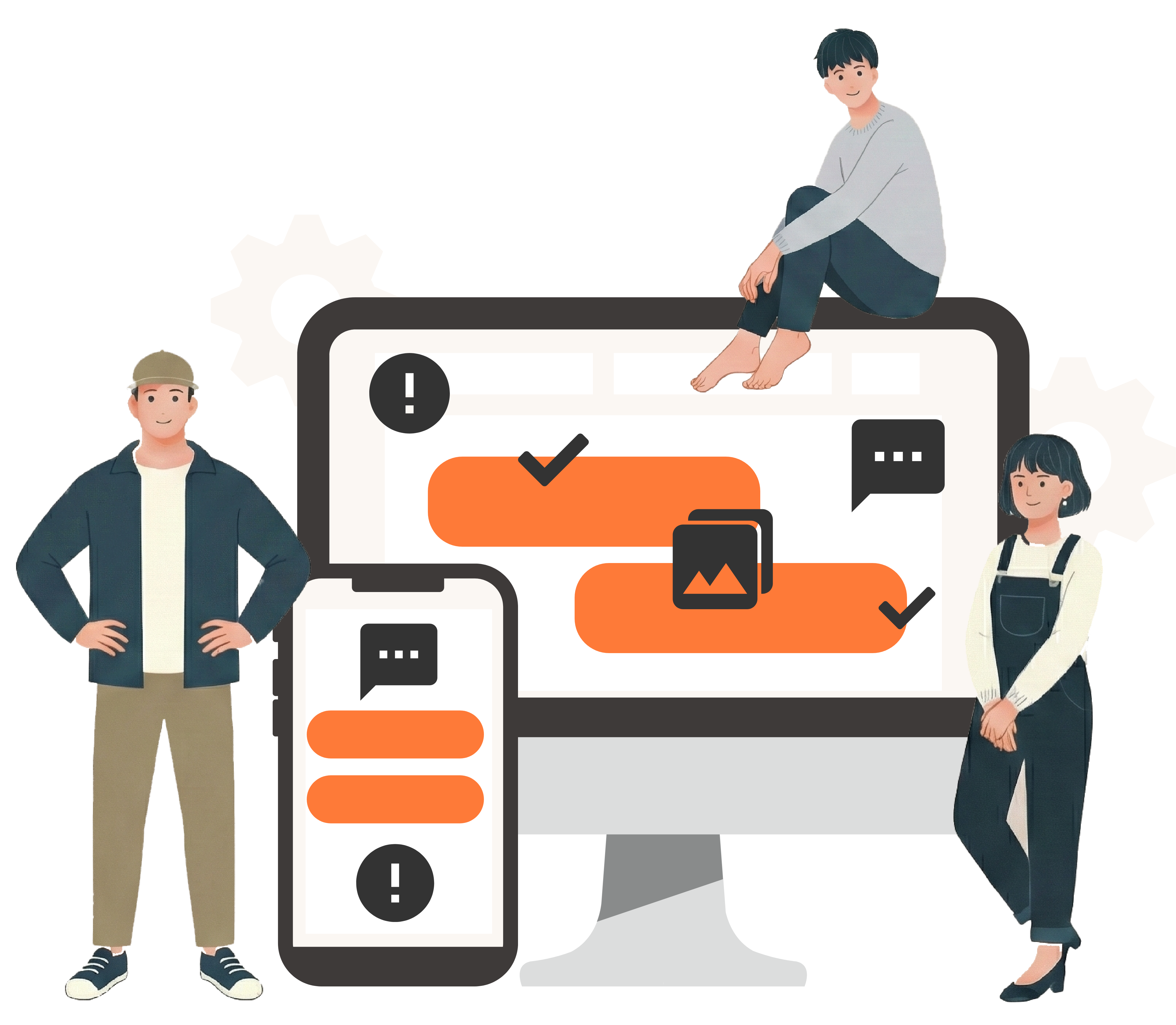 Webサイト修正をサポートするイラスト